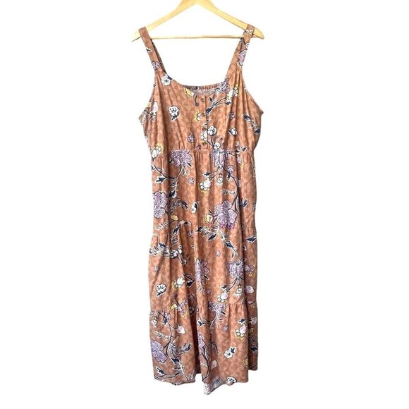 Sonoma Dresses & Skirts - Sonoma Midi Linen Sleeveless XXL Summer Tiered Button Down Sun Beach Dress